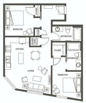 Two Bedroom B3 | Apartments in Seattle WA | 624 Yale
