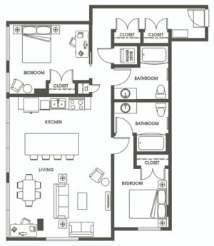 Two Bedroom H | Apartments in Seattle WA | 624 Yale