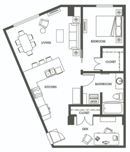 One Bedroom A12 | Apartments in South Lake Union | 624 Yale