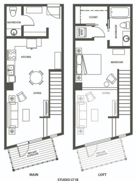 One Bedroom Loft L2 | Apartments in Seattle WA | 624 Yale