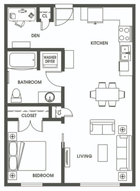 One Bedroom A5 | Apartments in Seattle WA | 624 Yale