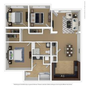 Floor Plan 4 | Portland Oregon Apartments Pet Friendly | Element 170
