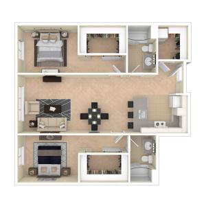 2 Bedroom | Apartments in Kent WA | Midtown 64 Apartments