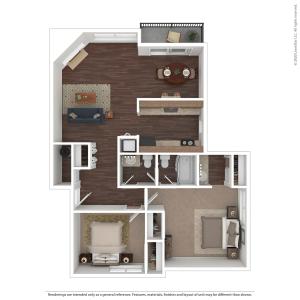 2 Bedroom Floor Plan | Apartments For Rent In Issaquah, WA | Gilman Square Apartments