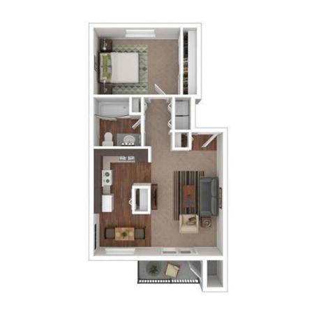 One Bedroom One Bath | Apartments in Spokane WA | Deer Run