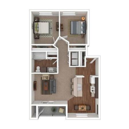 Two Bedroom One Bath | Apartments in Spokane WA | Deer Run
