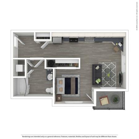 Studio Floor Plan | Apartments For Rent Lacey Wa | The Marq on Martin