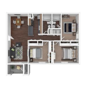 3 Bedroom | Mallside Forest | Charlottesville Apartments
