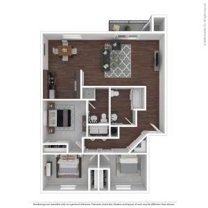 3 Bedroom Floor Plan | Apartments For Rent In Bend, OR| Cedarwest Apartments
