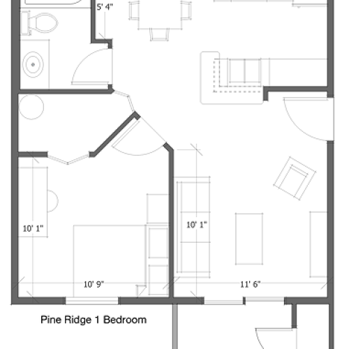 1 Bedroom floorplan