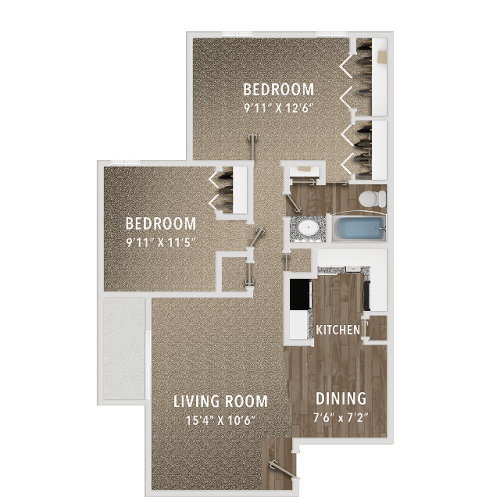 2 bedroom 1 bathroom - 900 sqft - Bellevue apartments for rent