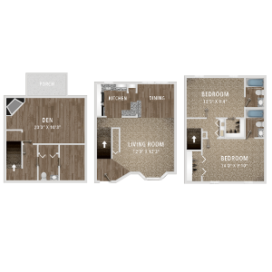 2 bedroom 2.5 bathroom - 1500 sqft - Bellevue apartments for rent