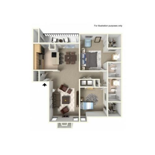 Two Bedroom two bath