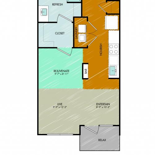 Floor Plan 3 | 909 Flats