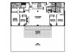 Four Bedroom Three Bathroom Floor Plan D10