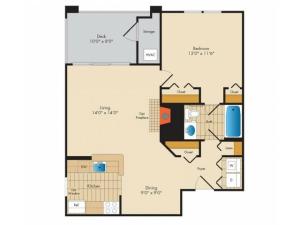 A1- ONE BEDROOM ONE BATH - 762 SQ FT
