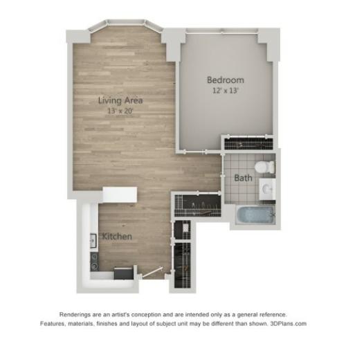One Bedroom I Floor Plan