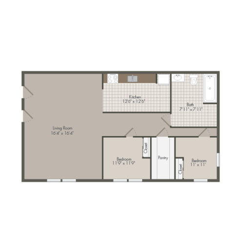 Two Bedroom Floorplan