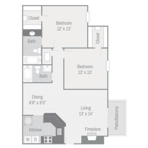Floor Plan 7 | Nashville Apt | Bellevue West