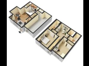 Mozart - Two bed Two bath - 1130 sq ft