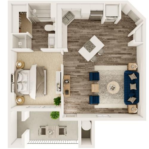 Water Tower Flats one bed one bath 778 sqft