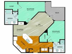 Floor Plan 23 | 909 Flats