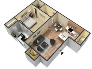 one bedroom floorplan