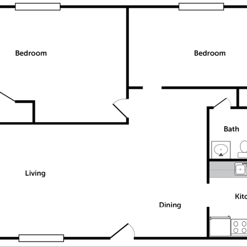 Two Bedroom/ One Bathroom Apartment in Denton, Texas
