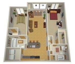 2x2 Floor plan