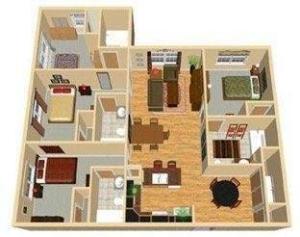 The Commons 4x4 Floor plan