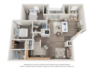 Forest Ridge Apartments Chestnut With A Den Floor Plan