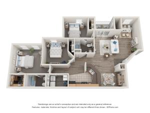 Forest Ridge Apartments Sycamore With A Den Floor Plan