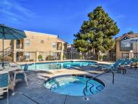 gated pool and clubhouse at the cove apartments