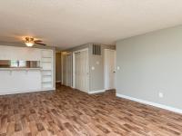 Living Room with Wood-Inspired Vinyl Flooring