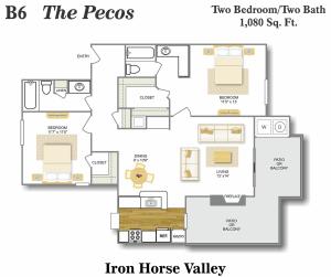 Floor Plan 14 | Apartments In North San Antonio | Iron Horse Valley Apartments