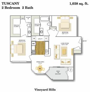 Spacious Floor Plans | Apartments South Austin Texas | Vineyard Hills Apartments
