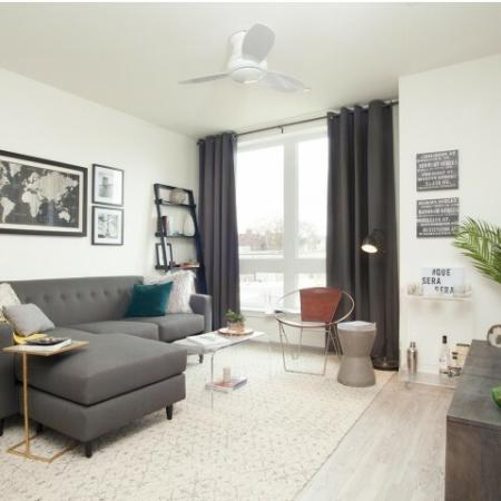 Spacious Living Room | Luxury Apartments Allston MA | TRAC 75