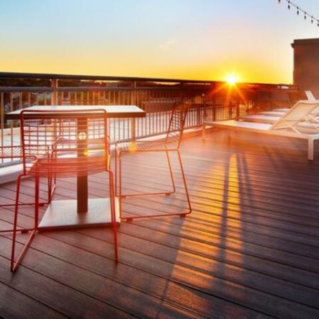 Community Sun Deck | Apartments in Allston | TRAC 75