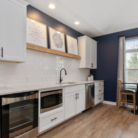 Clubroom kitchen apartments in Chelmsford MA