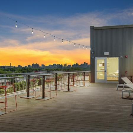 Roof Deck Sunset | Apartments in Allston | TRAC 75