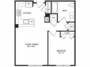 1 Bedroom Floor Plan | Rumney Flats 6