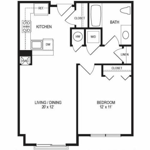 1 Bedroom Floor Plan | Rumney Flats 7