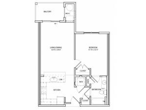 Floor Plan 1 | Luxury Apartments In Baltimore, MD | Overlook at Franklin Square