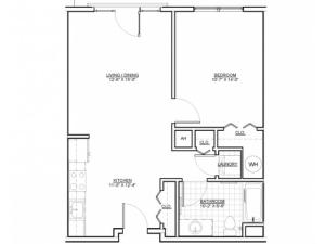 Floor Plan 5 | Apartments Chelsea MA | Wellington Parkside
