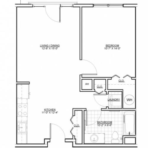Floor Plan 5 | Apartments Chelsea MA | Wellington Parkside