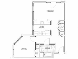 Floor Plan 6 | Apartments Everett MA | Wellington Parkside