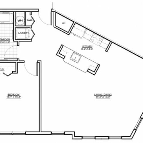 Floor Plan 3 | Luxury Apartments Medford MA | Wellington Parkside
