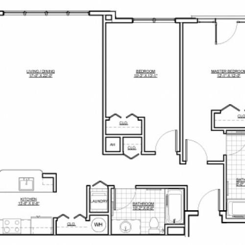 Floor Plan 11 | Apartments Everett MA | Wellington Parkside