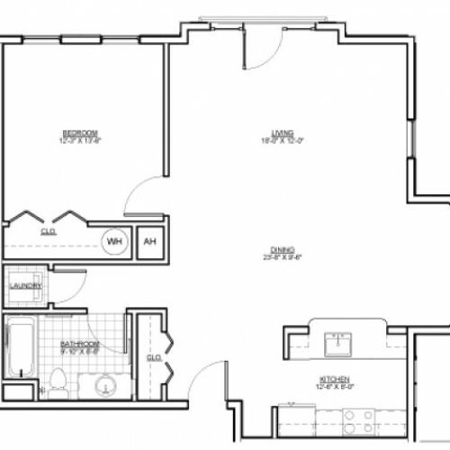 Floor Plan 4 | Luxury Apartments Malden MA | Wellington Parkside