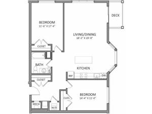 Floor Plan 1 | Luxury Beverly MA Apartments | The Flats at 131